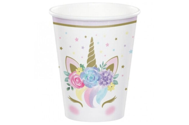 HOT/COLD CUP 9OZ UNICORN BABY 8PCS