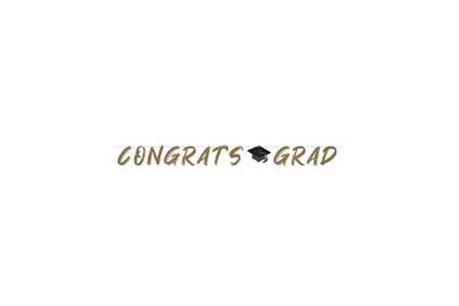 SHAPED BANNER WITH TWINE GOLDEN GRAD 15X244CM