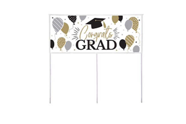 BANNER YARD "CONGRATS GRAD" 51X122CM