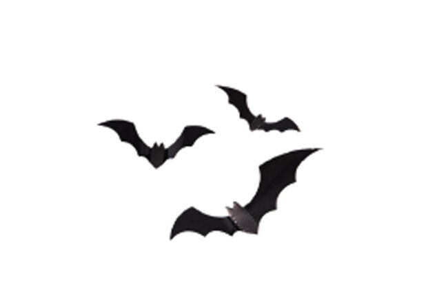 WALL CUTOUT DECALS ASSORTED HALLOWEEN BATS 50PCS