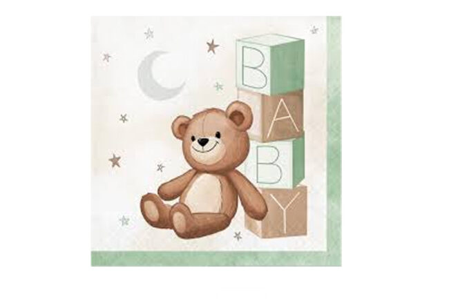 LUNCHEON NAPKINS 2PLY TEDDY BEAR 16PCS