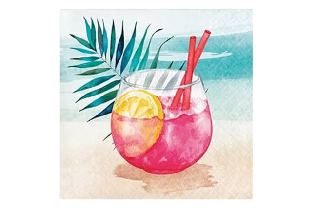 BEVERAGE NAPKINS 2PLY SUMMER BREEZE GOOD VIBES 16PCS