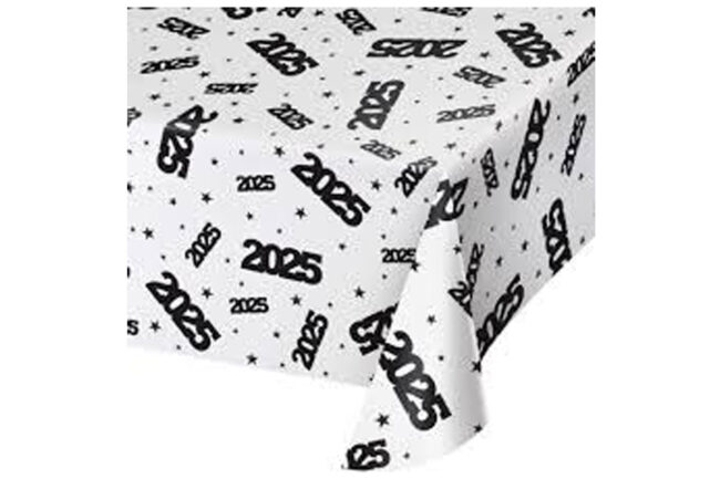 PLASTIC TABLECOVER ALL OVER PRINT CLEAR 2025 137X274CM