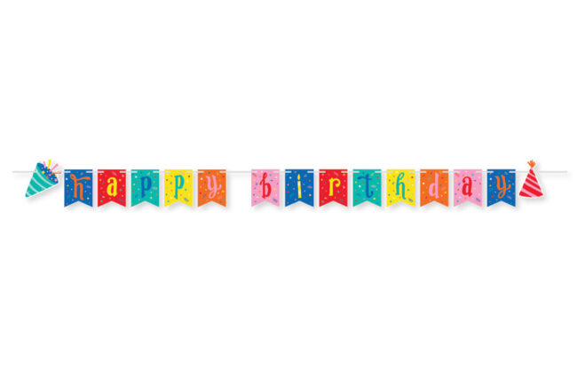RIBBON BANNER HATS OFF BIRTHDAY 15X244CM