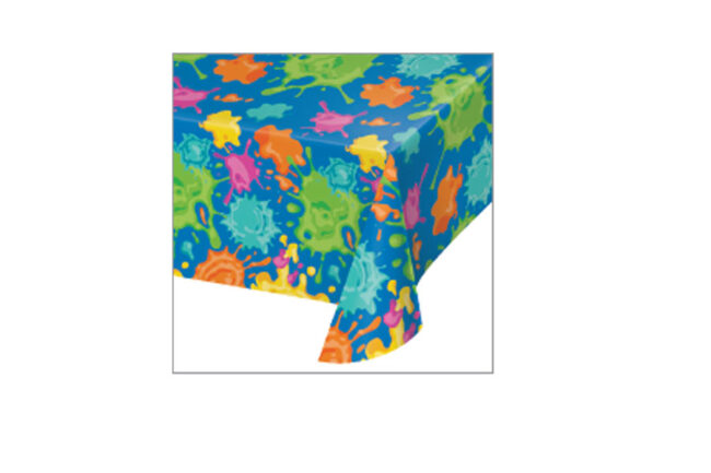 PAPER TABLECOVER ALL OVER PRINT SPLATTER 137X244CM