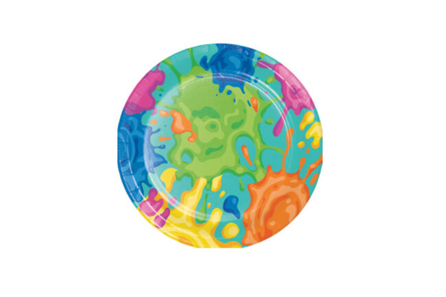 DINNER PLATES SPLATTER ROUND 23CM 8PCS