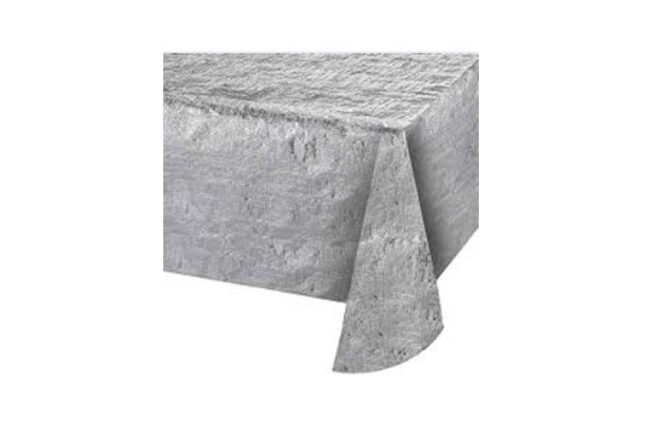 TABLECOVER SILVER METALLIC