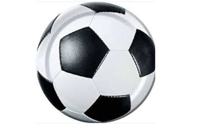 LUNCHEON PLATES SPORTS FANATIC SOCCER ROUND 18CM 8PCS
