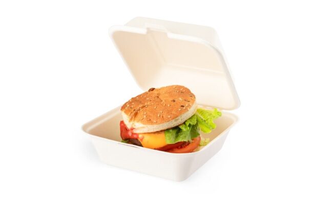 SENZA SUGARCANE BURGER BOX B11 155X155X80CM 40PCS - Image 2
