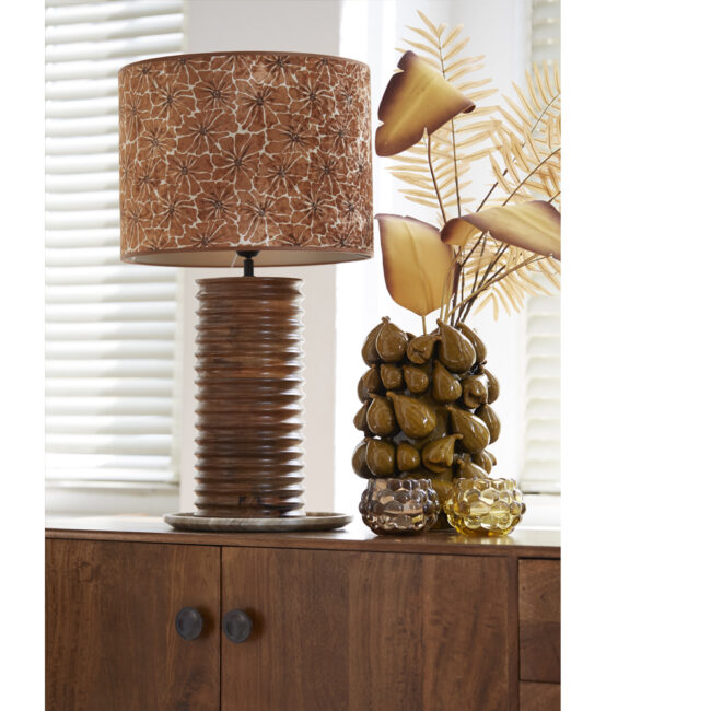 VASE DECO NATALIA CERAMICS YELLOW-BROWN 23.5X23X32.5CM - Image 4