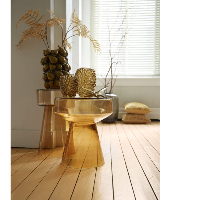 VASE DECO NATALIA CERAMICS YELLOW-BROWN 23.5X23X32.5CM - Image 5