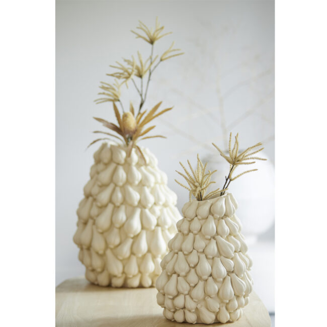 VASE DECO GARLIC CREAM 27X26.5X33CM - Image 3