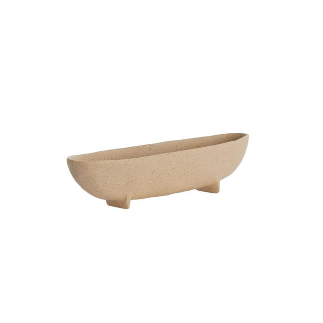 DISH ON BASE ROSANA SAND/LIGHT BROWN 38X15X9CM - Image 3