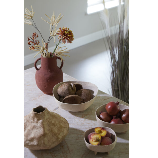 DISH ON BASE ROSANA SAND LIGHT BROWN SPOTTED 16X15.5X8.5CM - Image 4