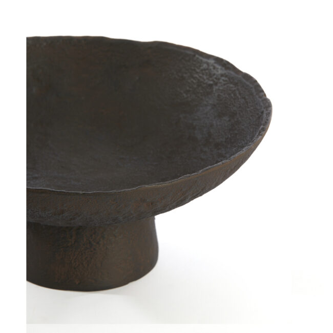 DISH ON BASE OTA DARK BROWN 31X15.5CM - Image 3