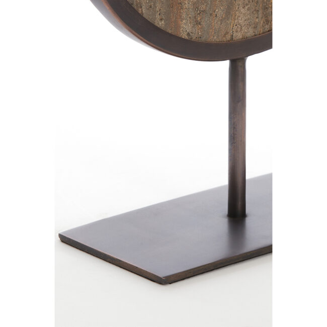 ORNAMENT ON BASE MORENO  DARK BROWN TRAVERTINE 25.5X10X38.5CM - Image 4