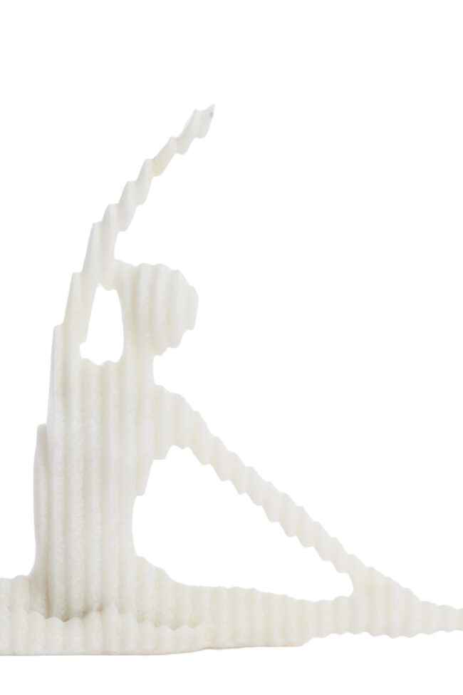 ORNAMENT ZENNE CREAM 30X6X24CM - Image 3