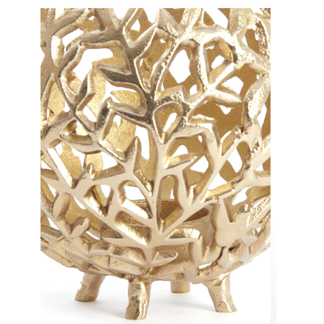 TEALIGHT FAMARI ANTIQUE GOLD 15X13CM - Image 4