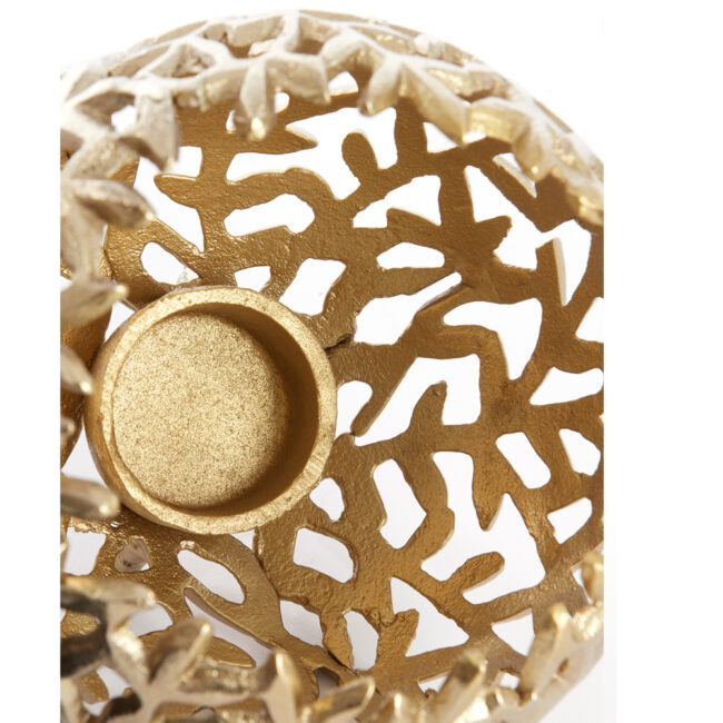 TEALIGHT FAMARI ANTIQUE GOLD 15X13CM - Image 5