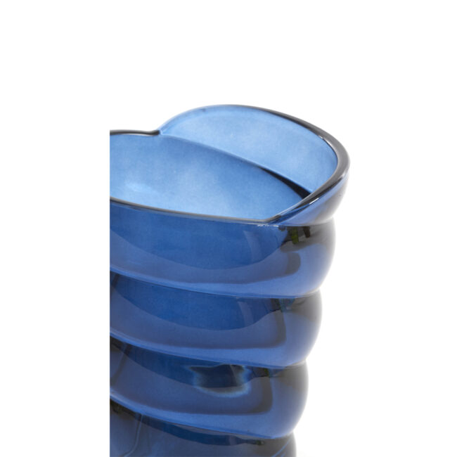 TEALIGHT MALEA GLASS BLUE 10.5X7X12.5CM - Image 6