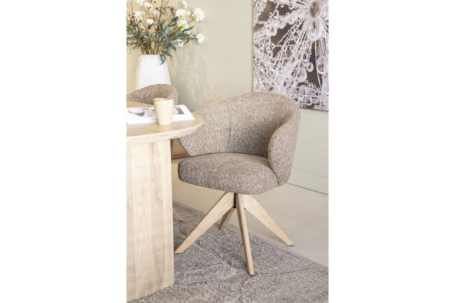 CHAIR CONNOR NATUREL BROWN DONNA 61.5X60X81.5CM - Image 3