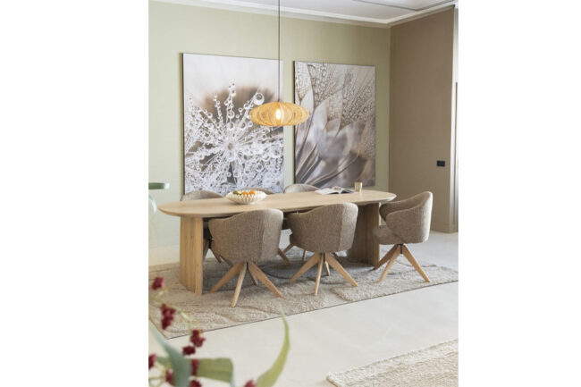 CHAIR CONNOR NATUREL BROWN DONNA 61.5X60X81.5CM - Image 2