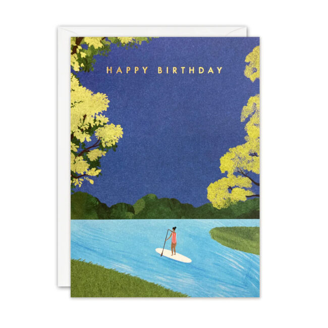 HAPPY BIRTHDAY PADDLE BOARDING CARD