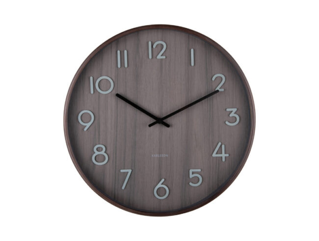 WALL CLOCK PURE MEDIUM WALNUT WOOD - Image 3