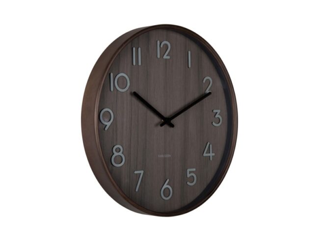 WALL CLOCK PURE MEDIUM WALNUT WOOD