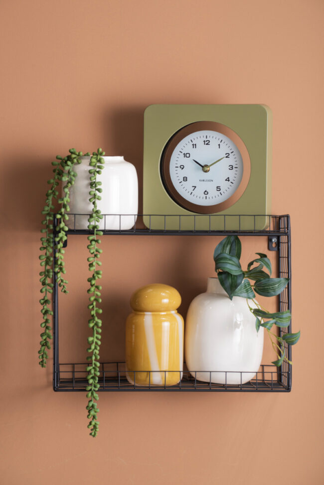 WALL CLOCK NEW VINTAGE ARMY GREEN - Image 2