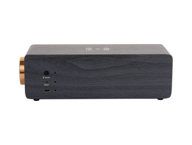 ALARM CLOCK CLASSIC BT SPEAKER RADIO WIRELESS PHONE CHARGER BLACK - Image 3