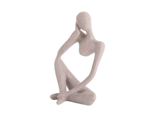 STATUE WONDERING POLYRESIN PLATED 9,5X23,5CM - Image 2