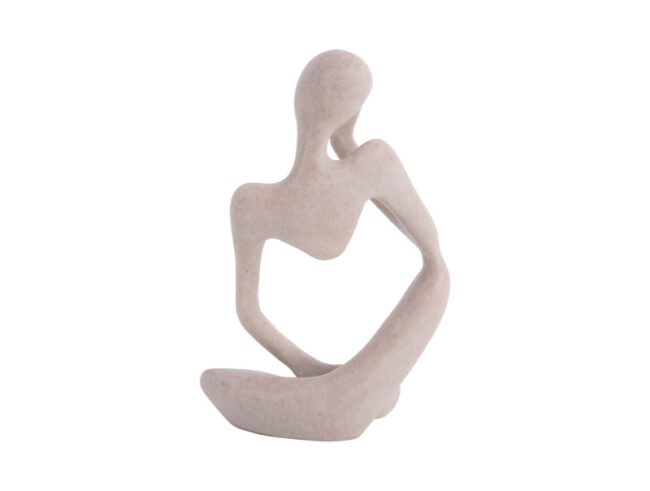 STATUE WONDERING POLYRESIN PLATED 9,5X23,5CM - Image 3