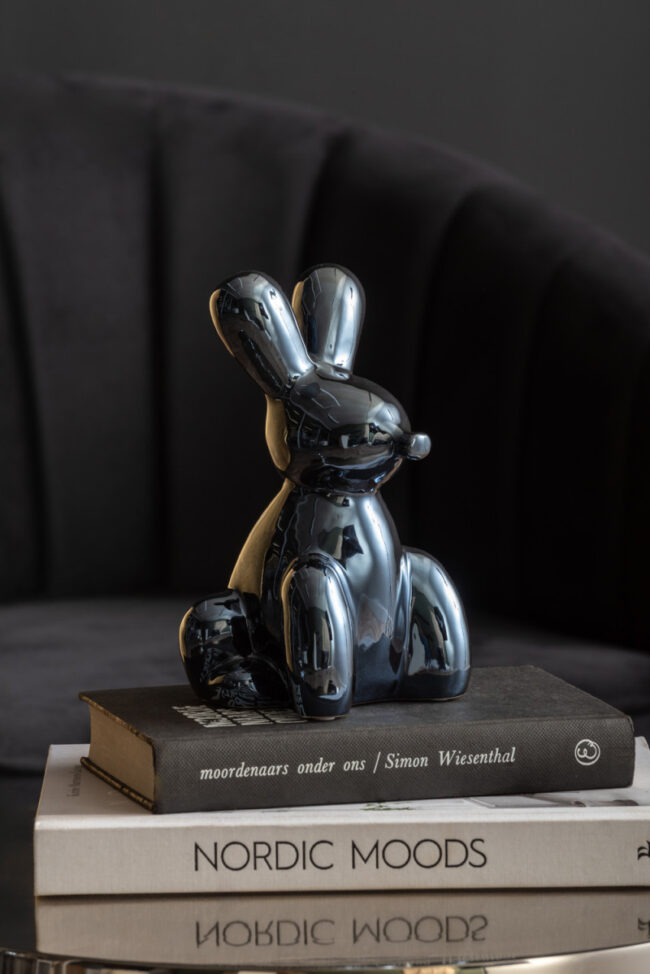 STATUE BALLOON BUNNY CERAMIC PLATED 9X15CM - Image 5