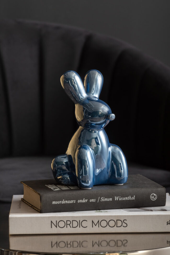 STATUE BALLOON BUNNY CERAMIC PLATED 9X15CM - Image 6