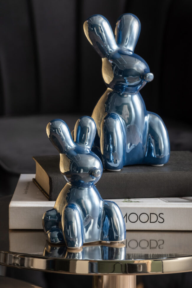 STATUE BALLOON BUNNY CERAMIC PLATED 9X15CM - Image 2