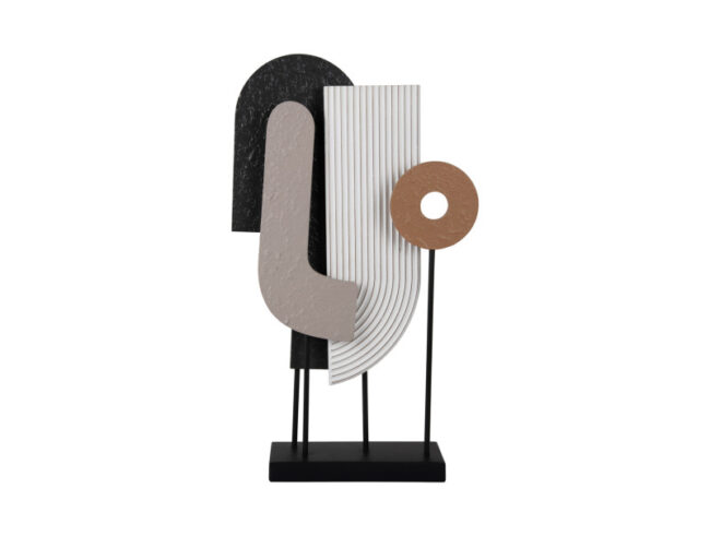 STATUE ABSTRACT ART HIGH MULTI COLOUR 10X53.5CM