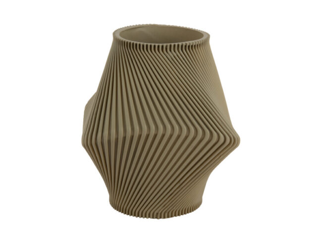 VASE TWISTED RIB TEA 18X20CM - Image 2