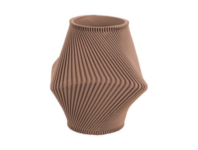 VASE TWISTED RIB TEA 18X20CM - Image 5