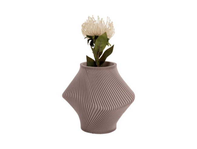 VASE TWISTED RIB TEA 18X20CM - Image 8