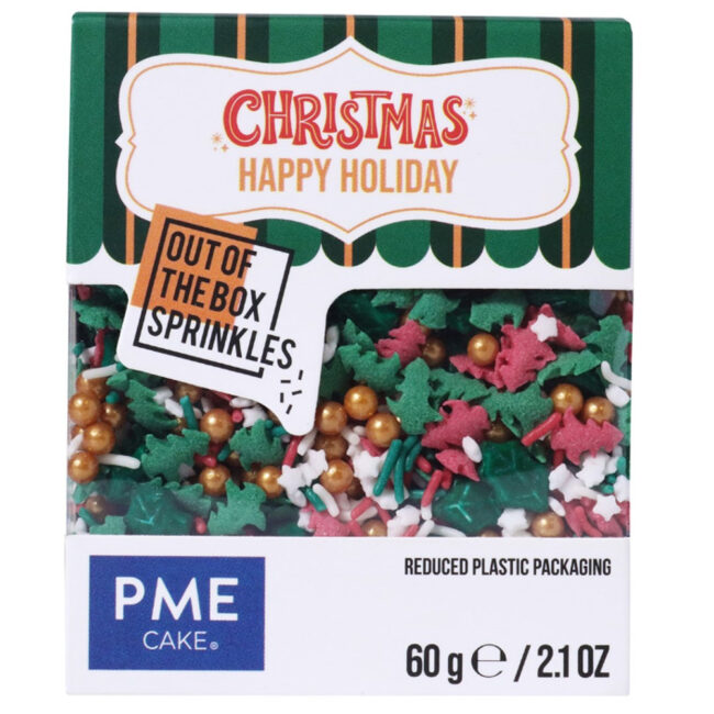CHRISTMAS HAPPY HOLIDAYS SPRINKLES 60GR
