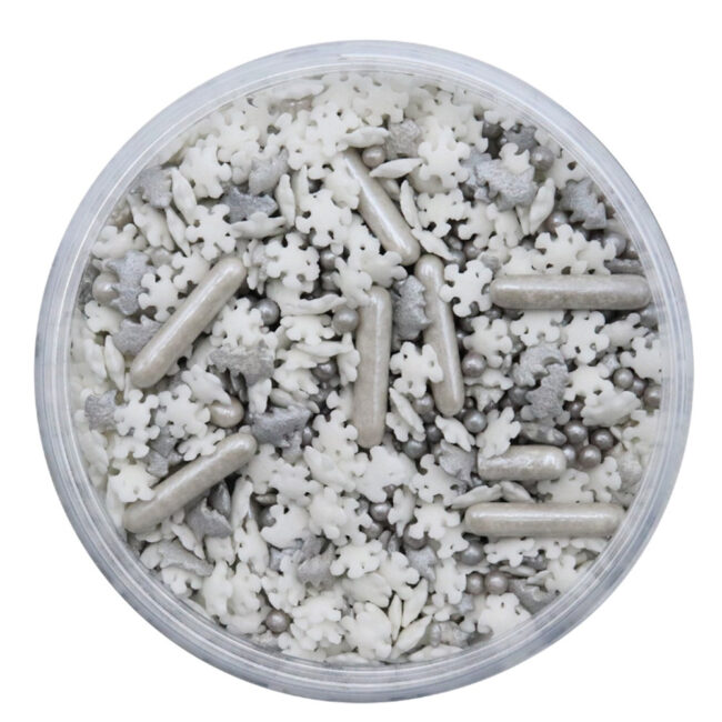 CHRISTMAS SILVER SHINING STARS SPRINKLES 160GR - Image 3