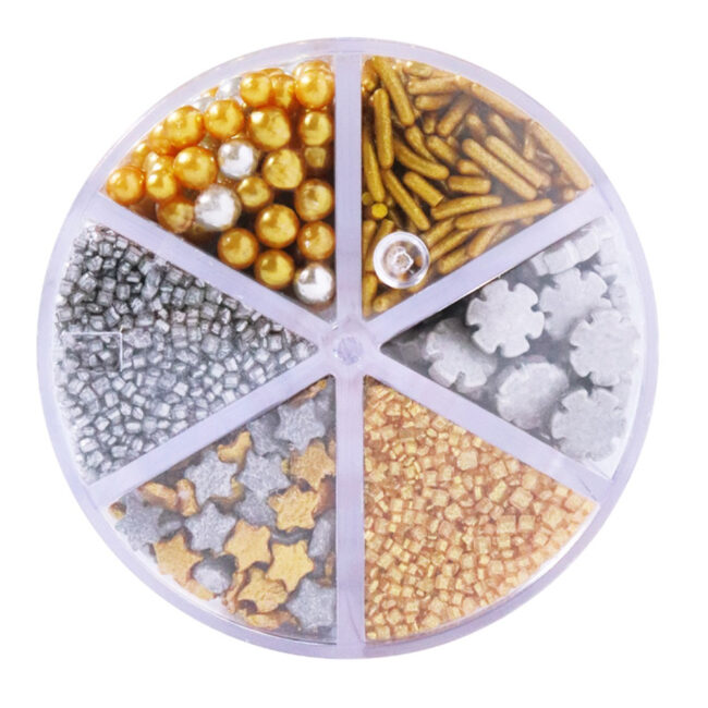 6-IN-1 CHRISTMAS HOLIDAY SPARKLE SPRINKLE SET 196GR - Image 2