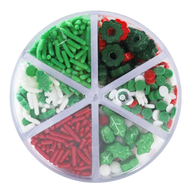 6-IN-1 CHRISTMAS DECK THE HALLS SPRINKLE SET 158GR - Image 2