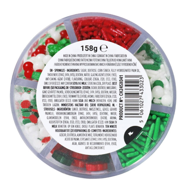 6-IN-1 CHRISTMAS DECK THE HALLS SPRINKLE SET 158GR - Image 7