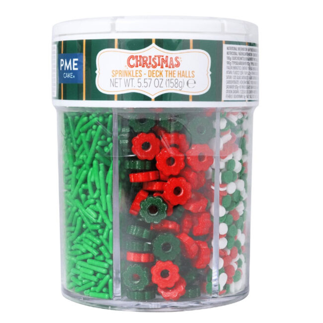 6-IN-1 CHRISTMAS DECK THE HALLS SPRINKLE SET 158GR