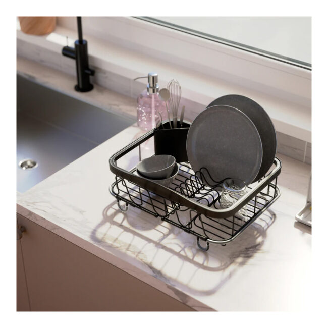 SINKIN MULTI-USE DISH RACK BLACK 36X29X14CM - Image 3
