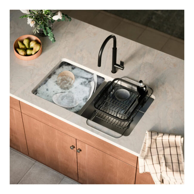 SINKIN MULTI-USE DISH RACK BLACK 36X29X14CM - Image 4