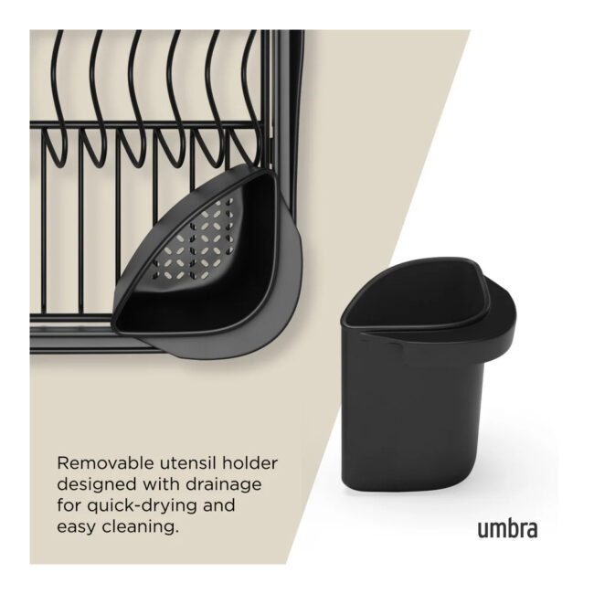 SINKIN MULTI-USE DISH RACK BLACK 36X29X14CM - Image 7