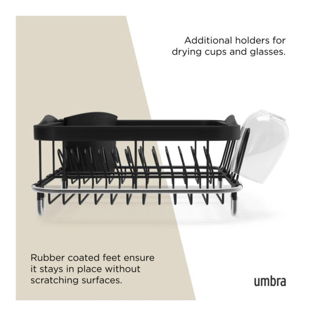 SINKIN MULTI-USE DISH RACK BLACK 36X29X14CM - Image 8